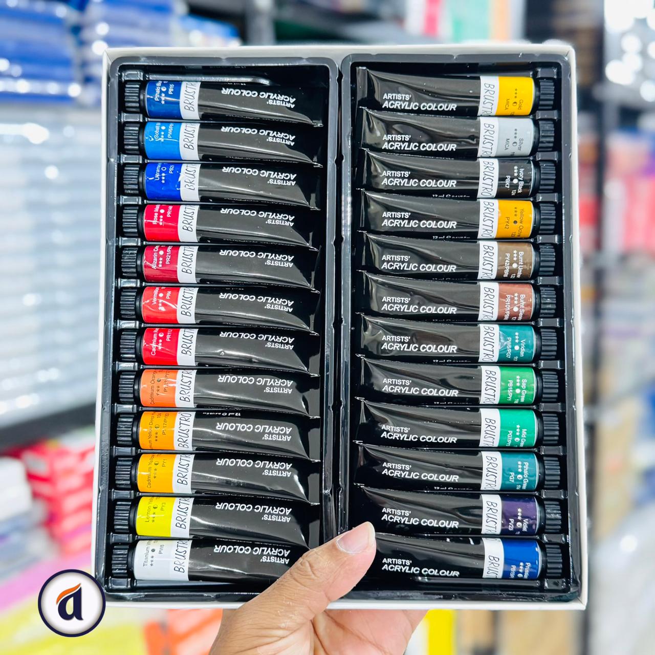 Brustro Artists Acrylic Colour Set 12ml x24pc image 2