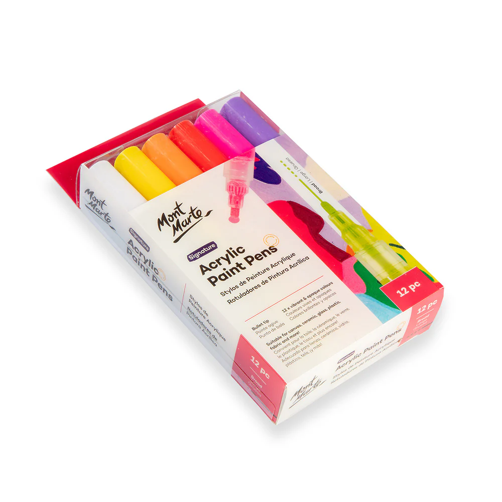 Mont Marte Acrylic Paint Pens Broad Tip 12pc image 3