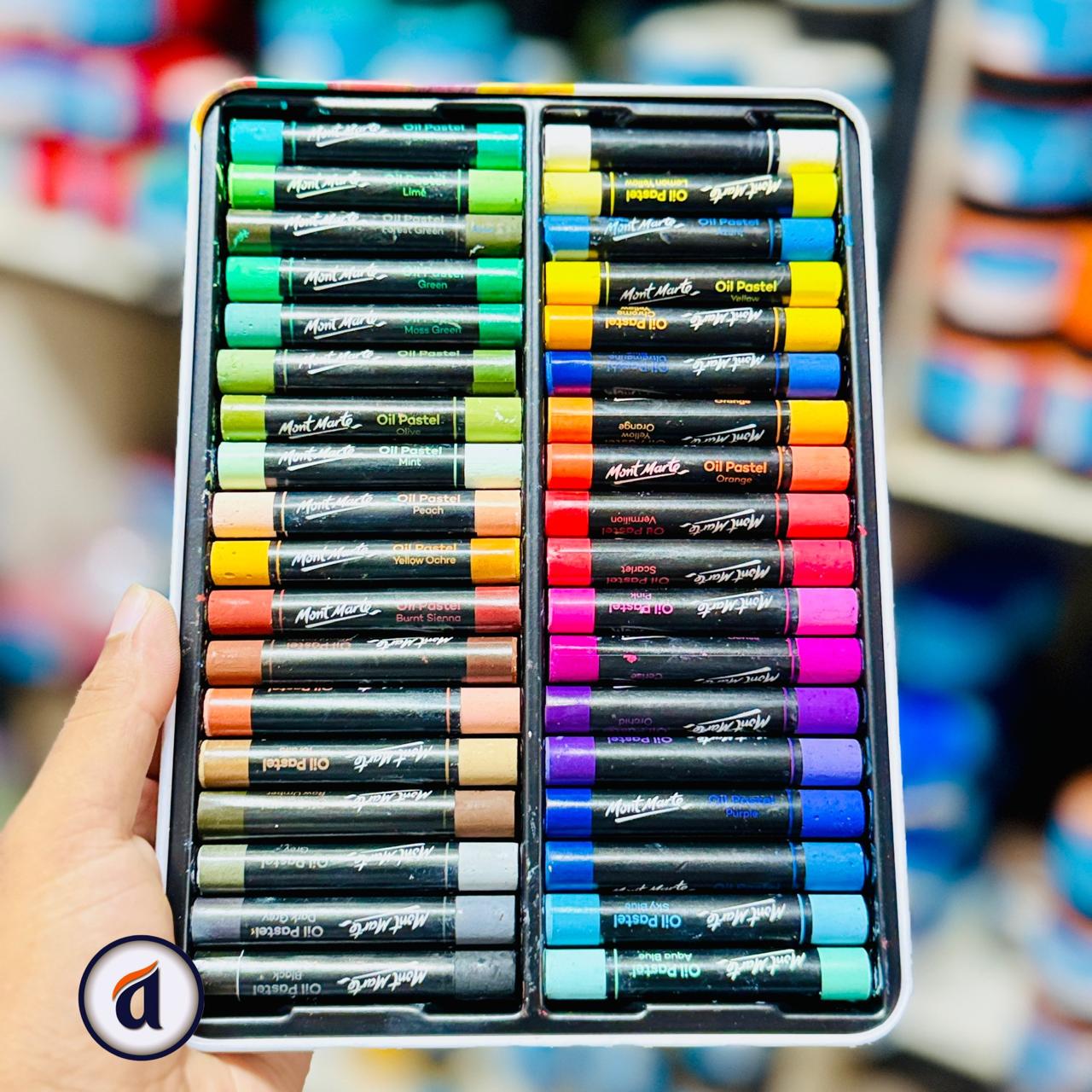 Mont Marte Oil Pastels 36pc Set Tin Box image 2