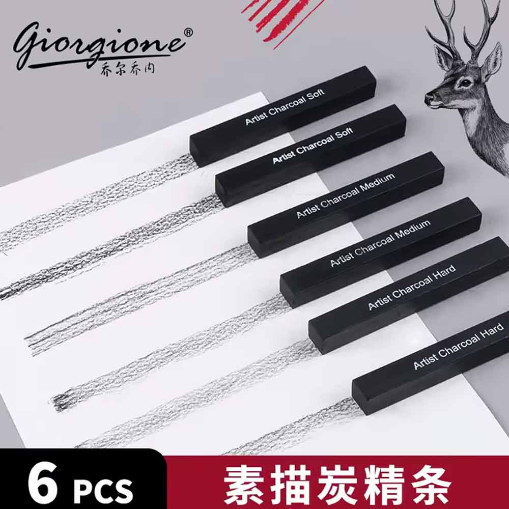 Giorgione Compressed Charcoal 6pc image 2