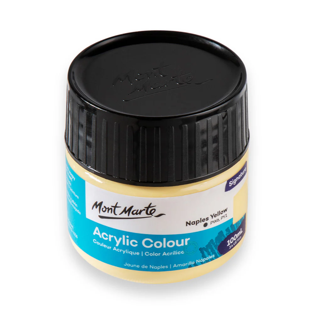 Mont Marte Acrylic Colour Paint 100ml Naples Yellow image 2