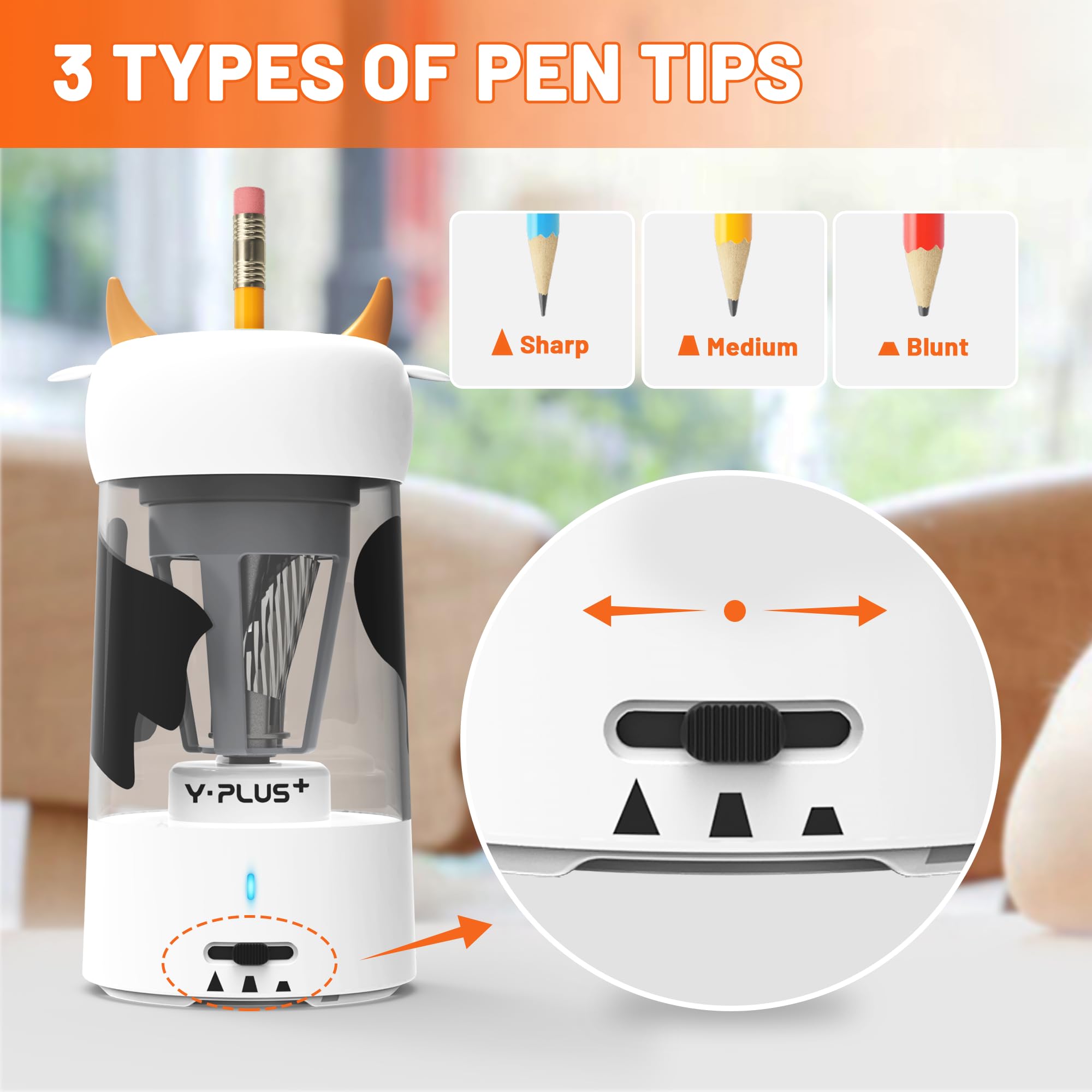 Y -PLUS  Electric Pencil Sharpener Heavy Duty image 3