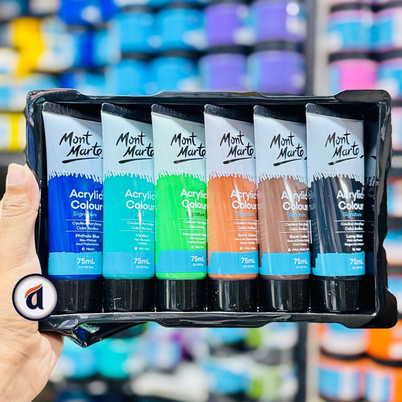 Mont Marte Acrylic Colour Paint Set 12pc x 75ml image 5