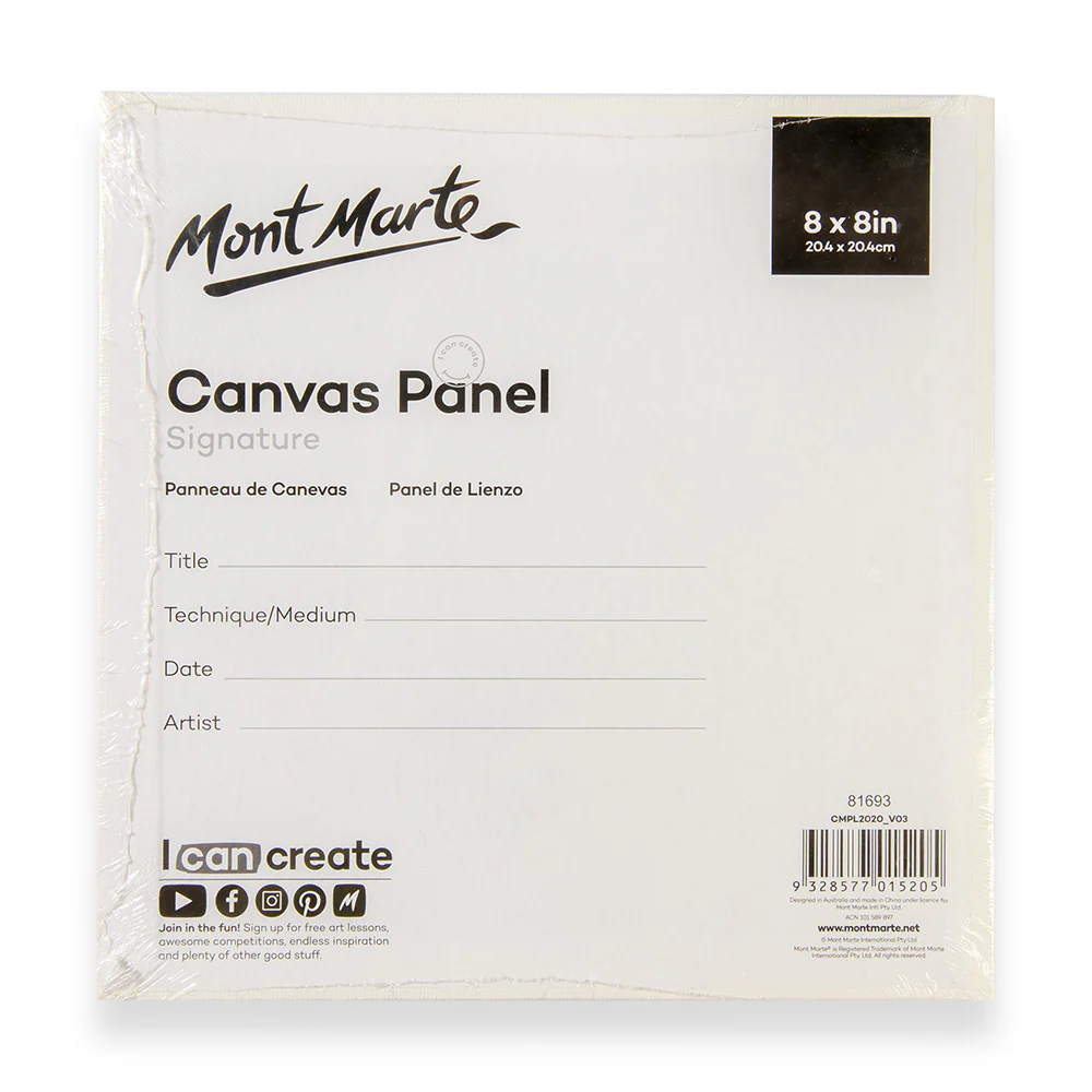 Mont Marte Canvas Panels 2pc 20.4x20.4cm (8x8in) image 4