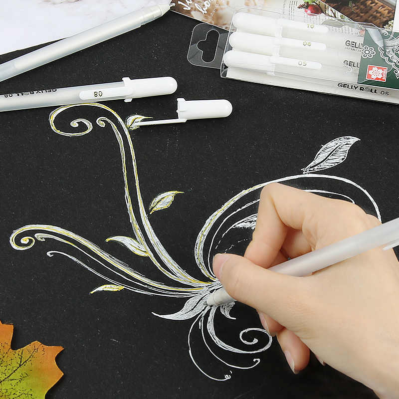 Sakura White Gelly Roll Pens Set Of 3 image 2