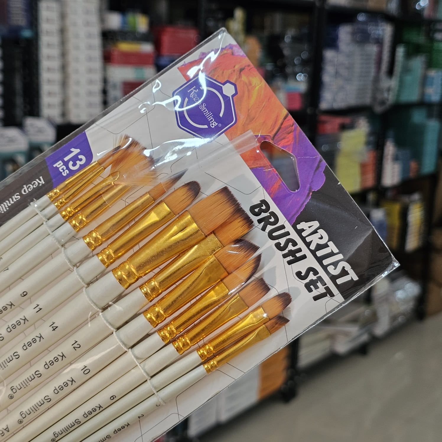 keep smiling Artist Paint Brush 13 pc (White) A6145 image 2