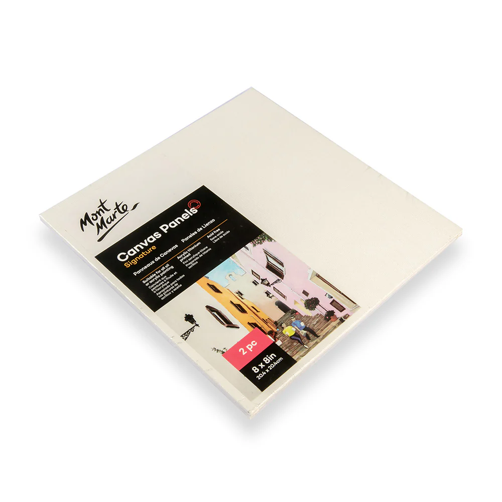 Mont Marte Canvas Panels 2pc 20.4x20.4cm (8x8in) image 3