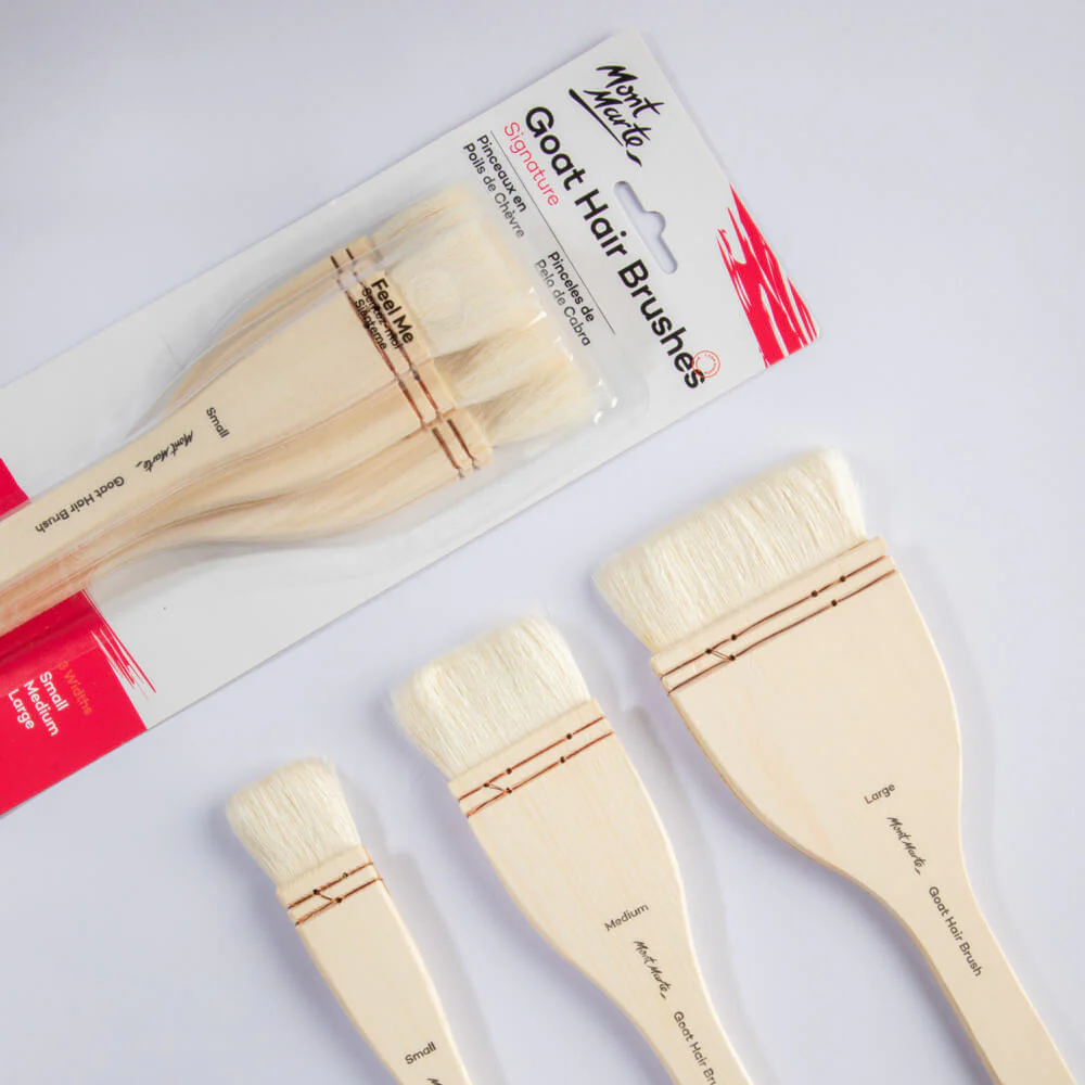 Mont Marte Goat Hair Brush Set 3pce image 2