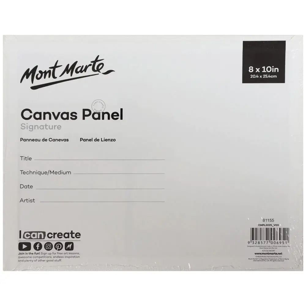 Mont Marte Canvas Panels 2pc 20.4x25.4cm (8x10in) image 3