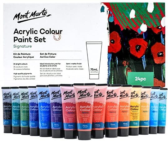 Mont Marte Acrylic Colour Paint Set 24pc x 75ml