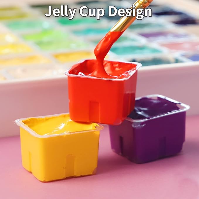 Miya Himi Gouache Paint Set 30ml 56 colors Jelly Cup (White Box) image 5