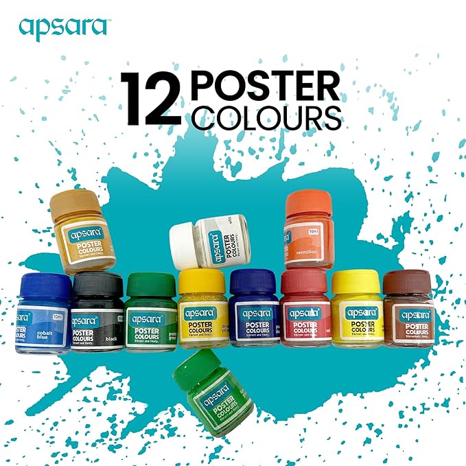 Apsara Poster Colours Set 12pc image 3
