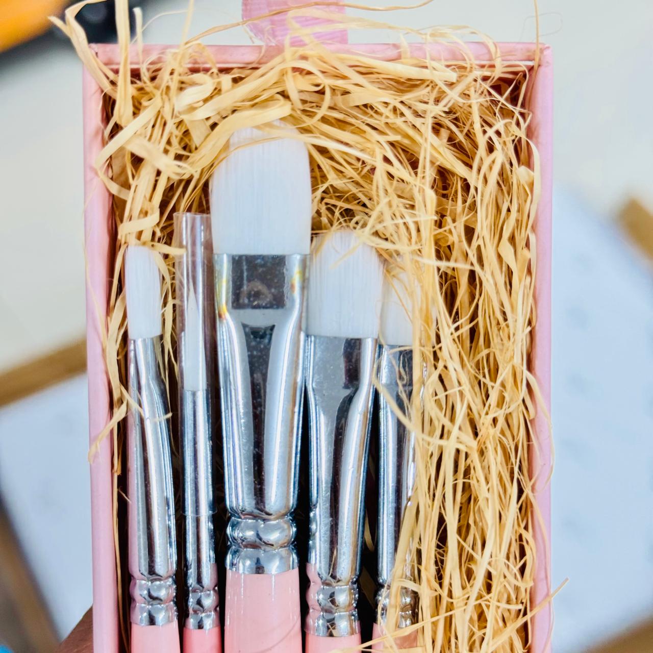 Himi Oval Shape Brush Set 5pc Pink image 3