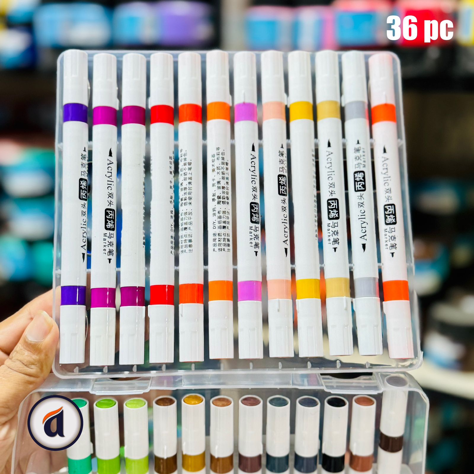 Dualtipe Acrylic Marker M6140-36 Colour Set image 4