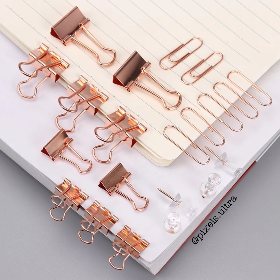 Deli Rosegold Paperclip Box 72 pc image 2