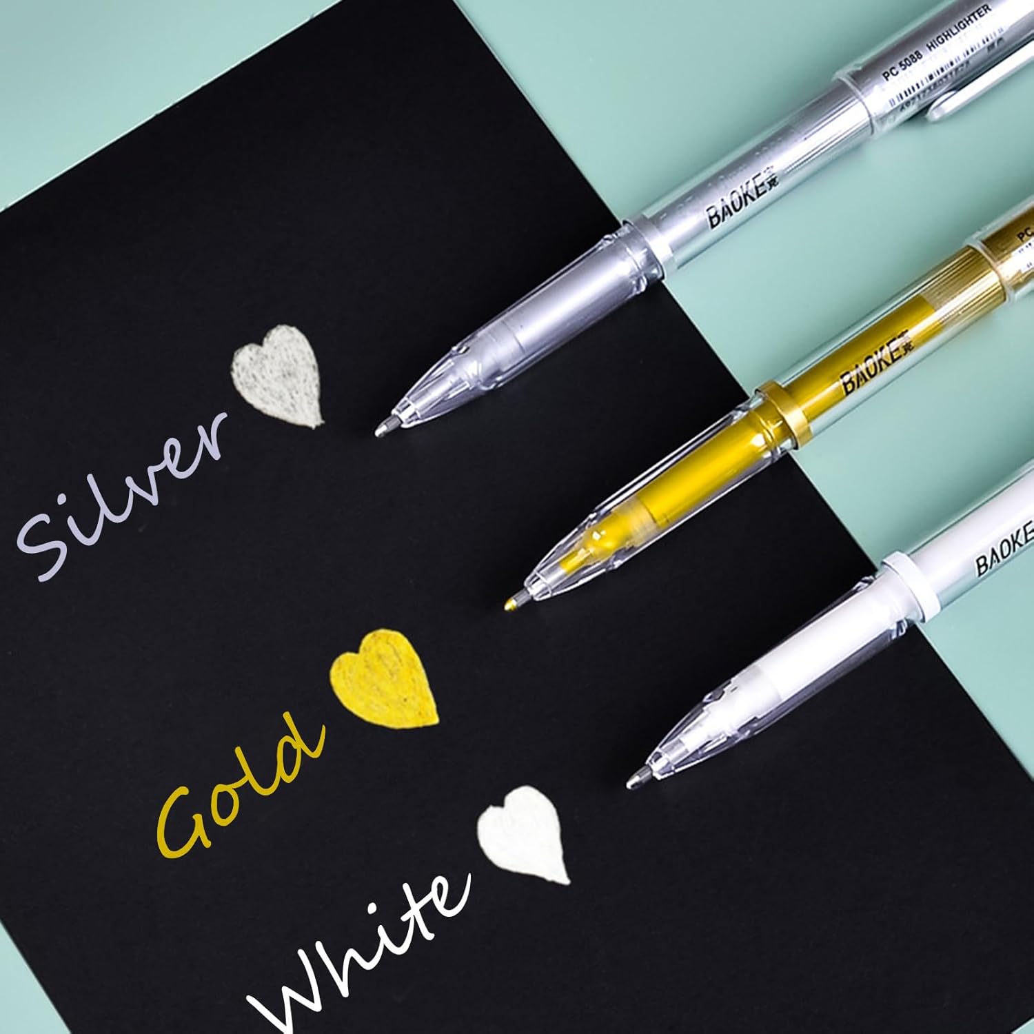 Baoke Metallic Gold Gel Pen 1.0mm image 5