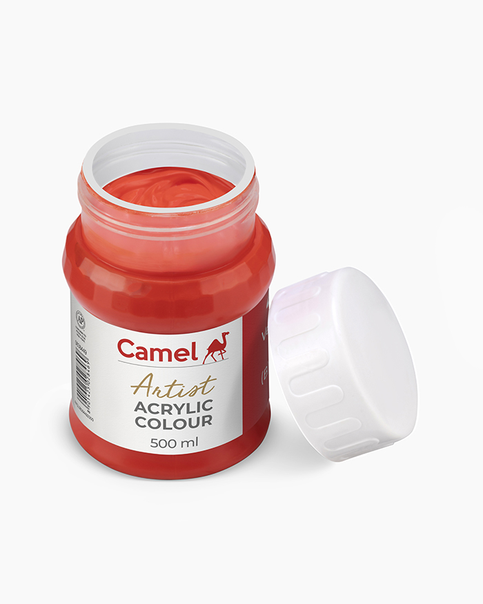 Camel Artist Acrylic Colour 500ml Jar Vermilion Hue Sr-2 image 2