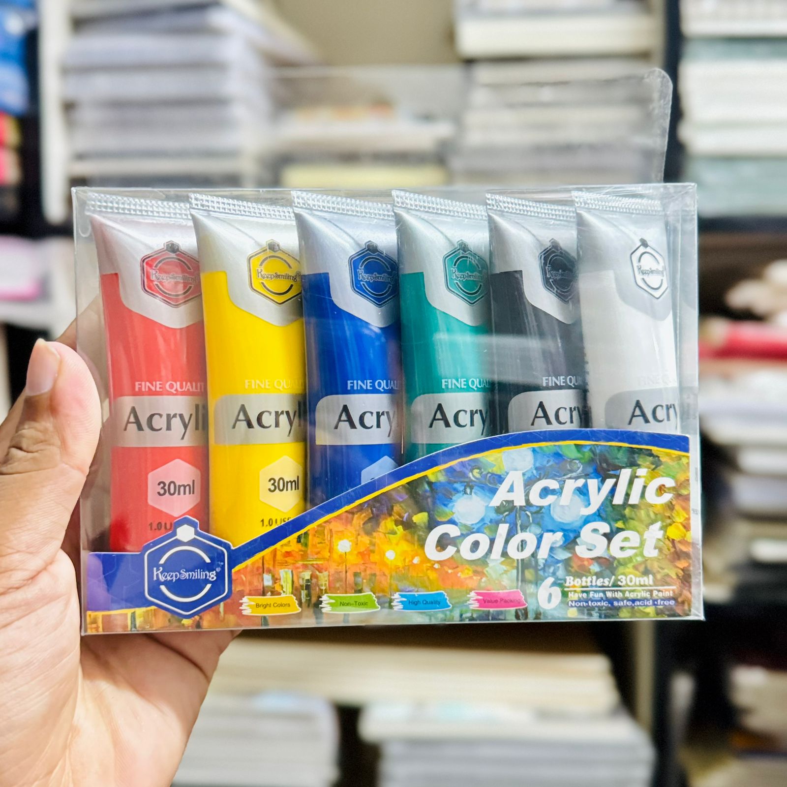 Keep Smiling Acrylic Color Tube 30ml Set Of 6 image 6