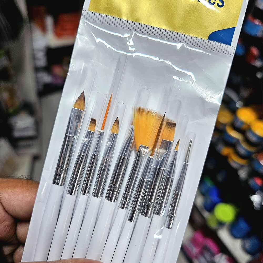 Keep Smiling White Mini Combo Brush Set 10pc image 2