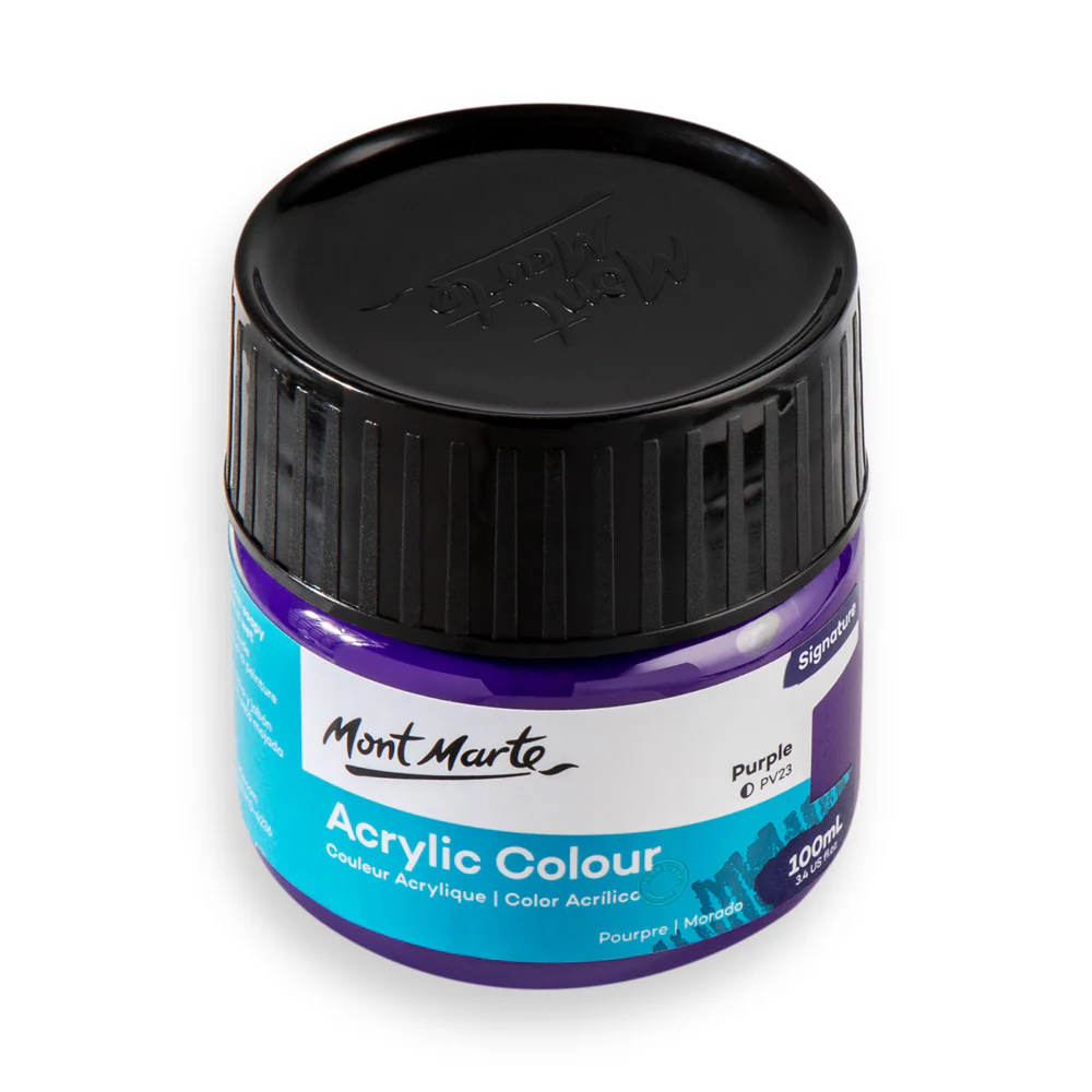 Mont Marte Acrylic Colour Paint 100ml Purple image 2