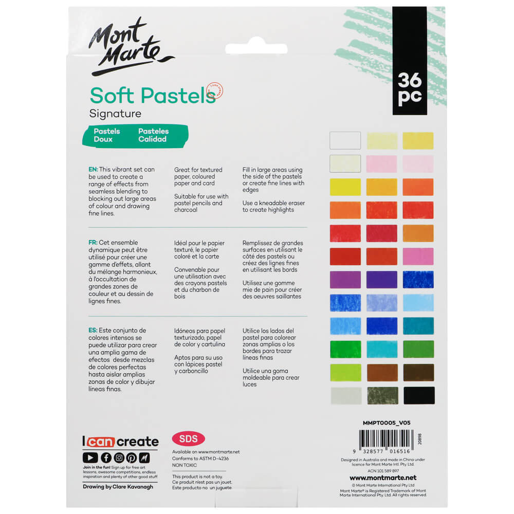 Mont Marte Soft Pastels 36pc image 2