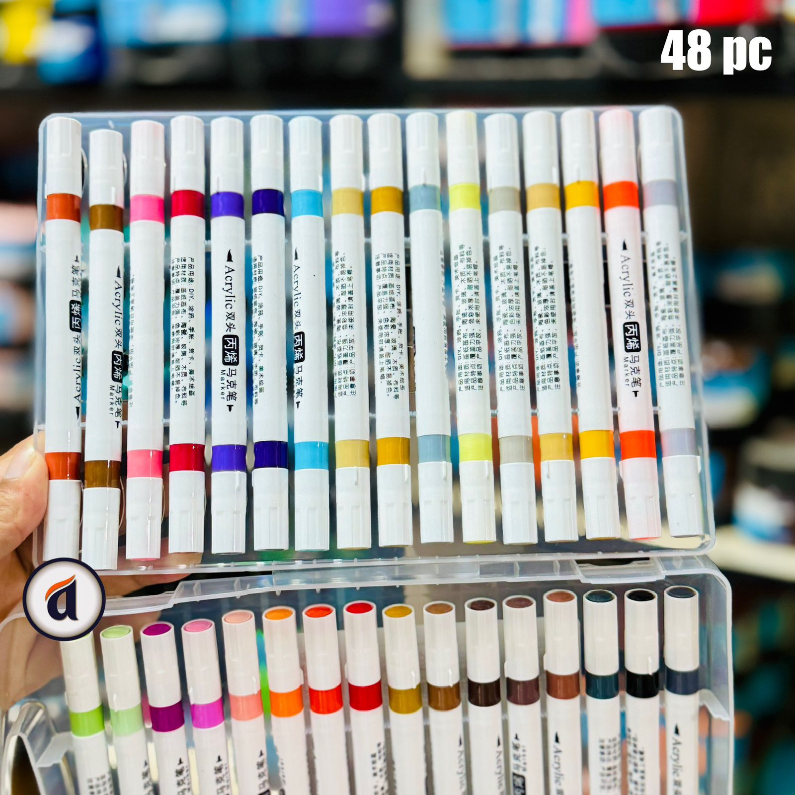 Dualtipe Acrylic Marker M6140-48 Colour Set image 5