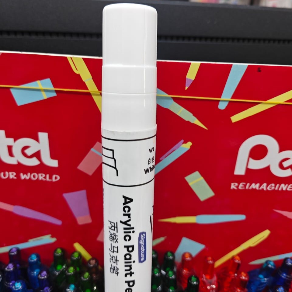 Mont Mart white acrylic calligraphy marker 15mm White image 2