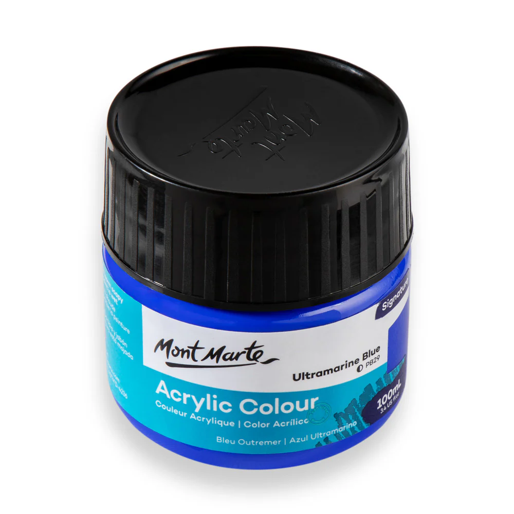 Mont Marte Acrylic Colour Paint 100ml Ultramarine Blue image 2