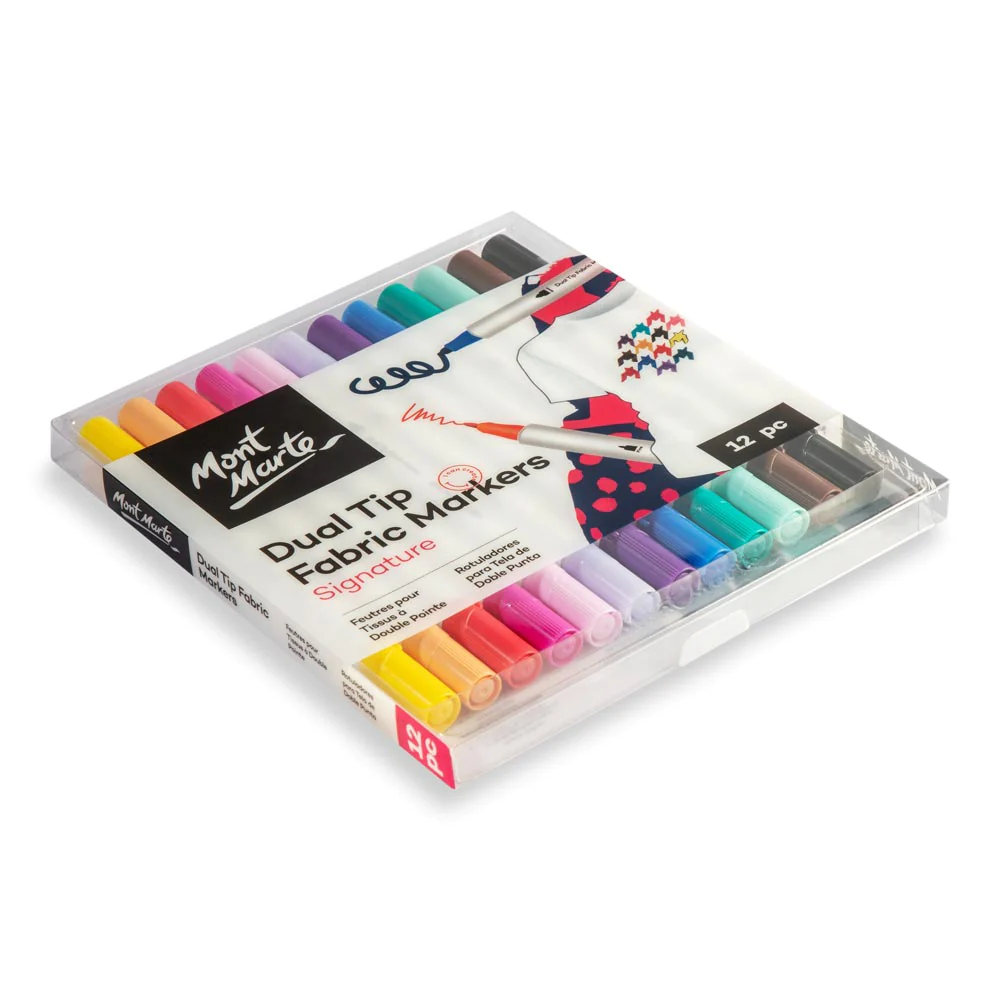 Mont Marte Dual Tip Fabric Markers 12pc image 2