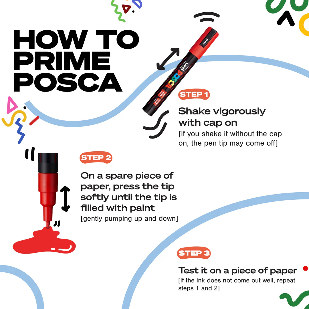 Posca Acrylic Paint Marker PC-3M Fine Set 8 Colours image 3