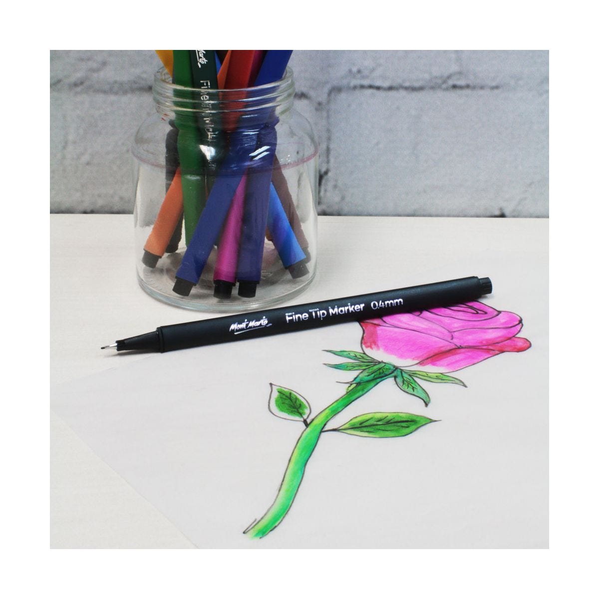 Mont Marte Fine Tip Markers 12pc image 6