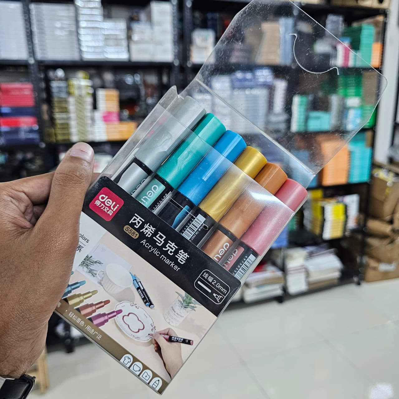 Deli Acrylic Marker 6color S581 image 3