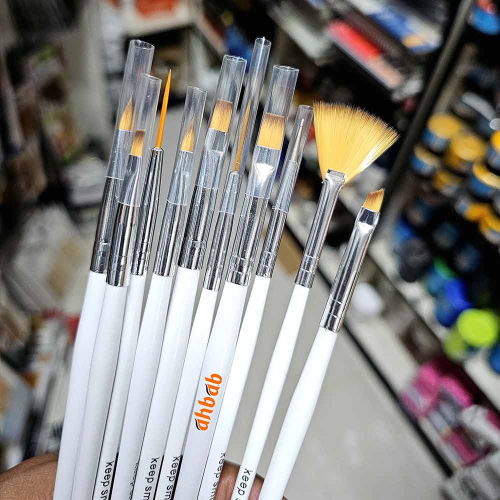 Keep Smiling White Mini Combo Brush Set 10pc image 4