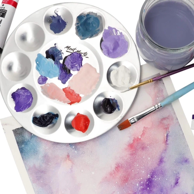 Mont Marte Aluminium Round Palette 10 Well image 2