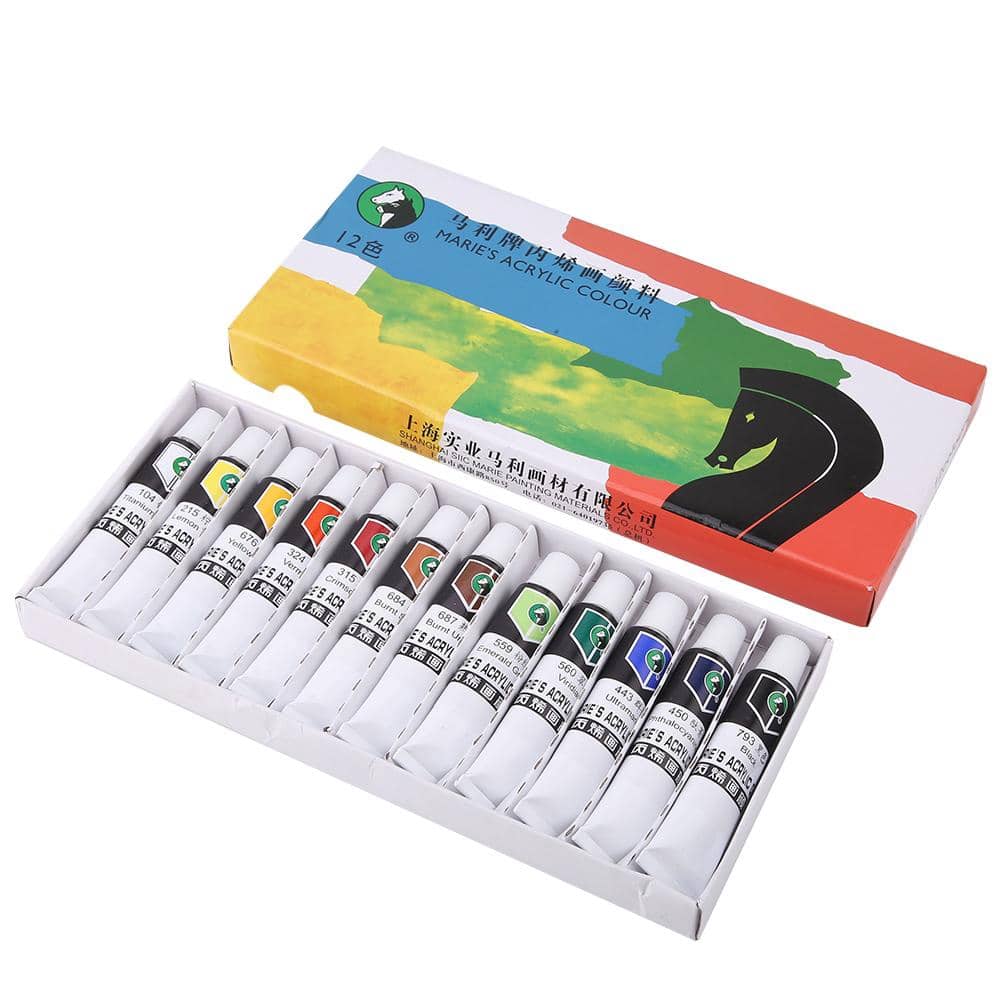 Maries Acrylic Colour Paint Set 12ml 12pc image 3
