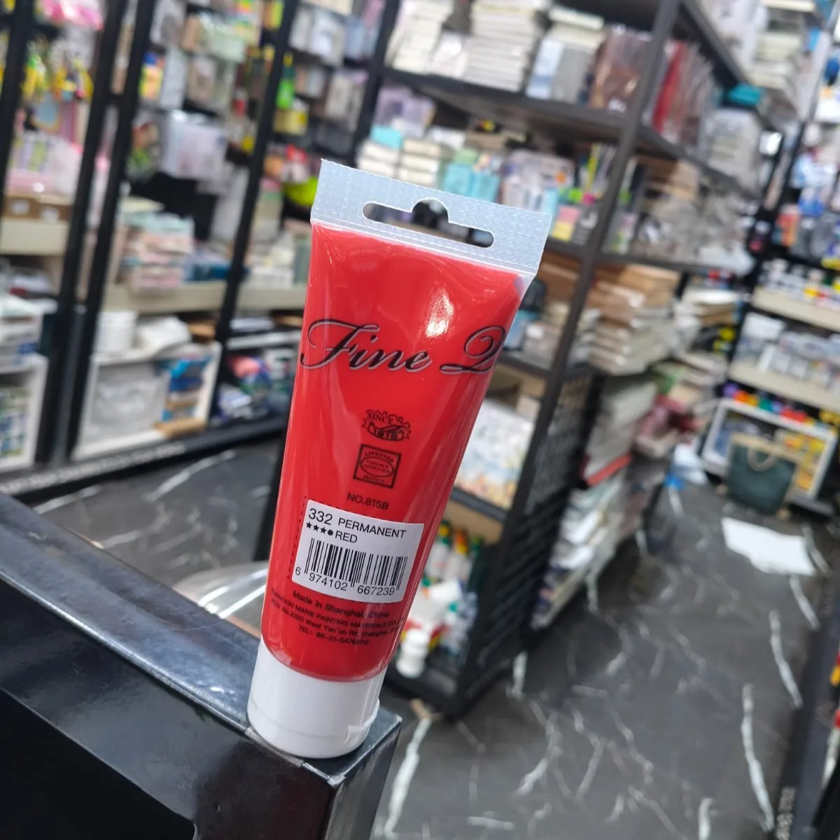 Maries Acrylic Colour Paint 75ml- Permanent Red image 2