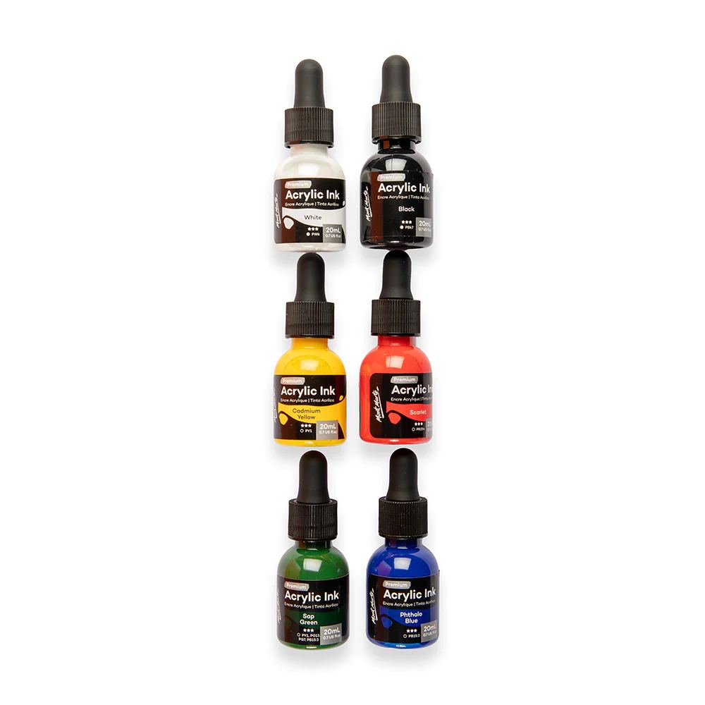 Mont Marte Acrylic Ink 6pc x 20ml image 4