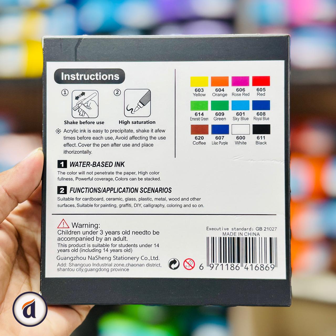 Guangna Acrylic Paint Marker 12 Colour image 4