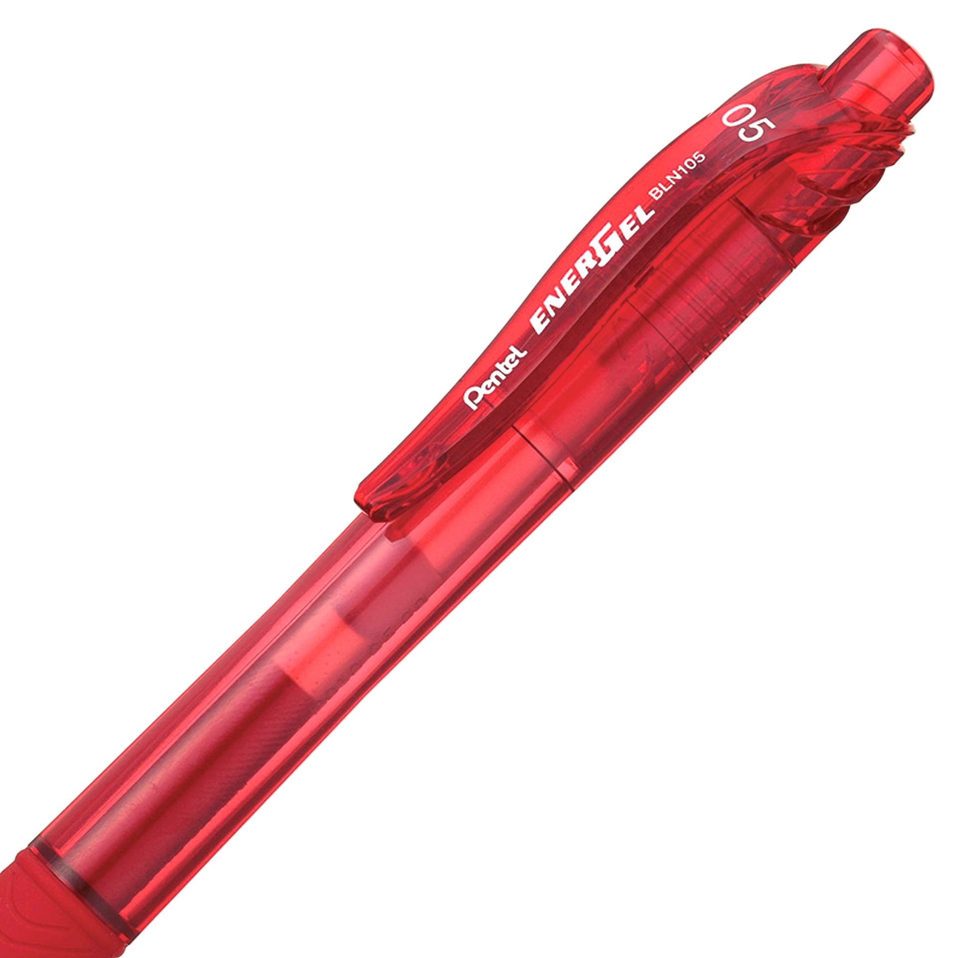 Pentel Energel Gell Pen Red Ink (0.5mm) - 1 Pcs - BLN105-BX image 4