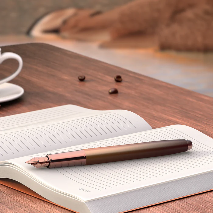 Sheaffer® 100 9374 Coffee Edition Matt Brown Fountain Pen with Regal Brown PVD Trims image 5