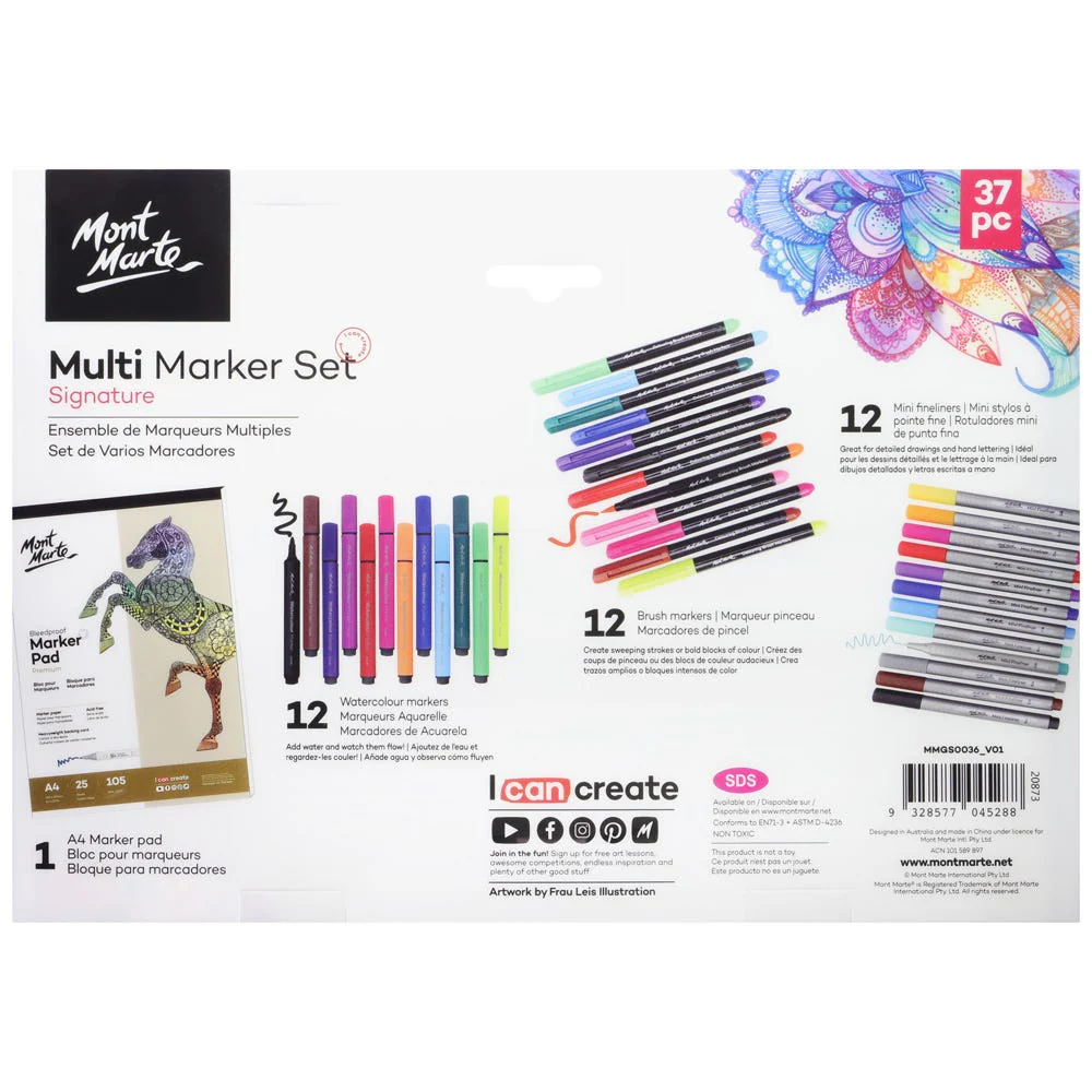 Mont Marte Multi Marker Set 37pc image 3
