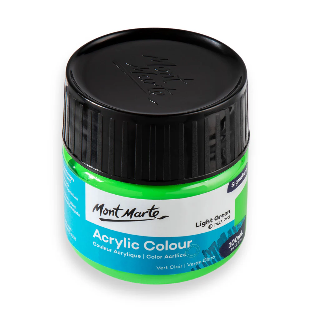 Mont Marte Acrylic Colour Paint 100ml Light Green image 2