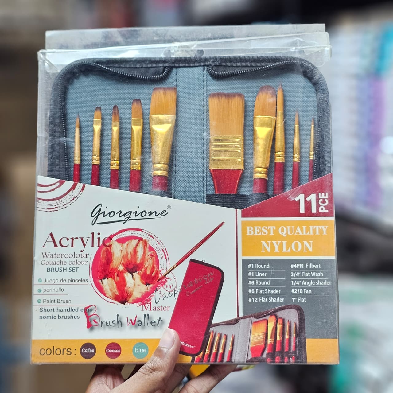 Giorgione Nylon Hair Wallet Brush Set 11pc image 2