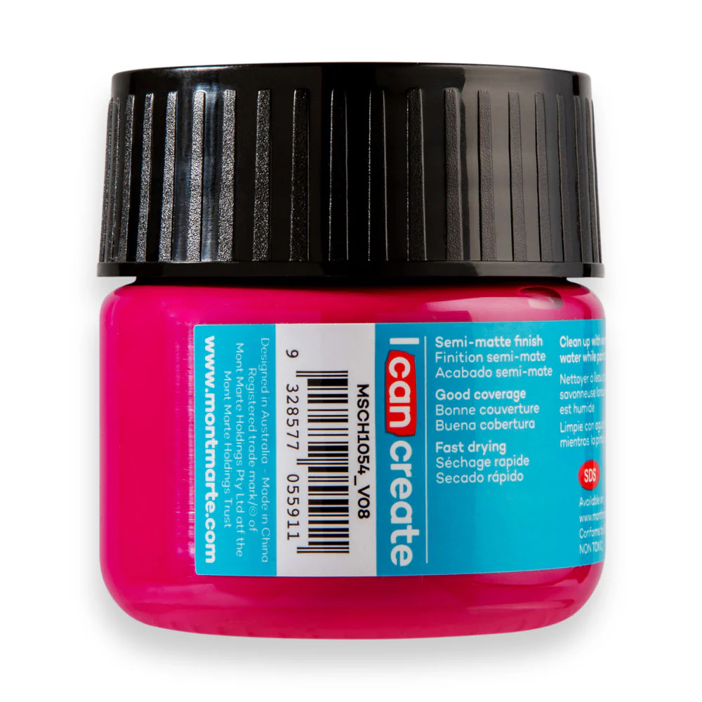 Mont Marte Acrylic Colour Paint 100ml Magenta image 3