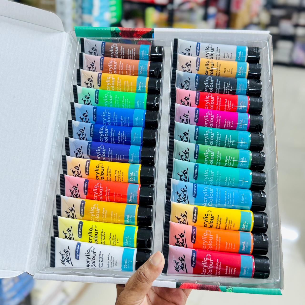 Mont Marte Acrylic Colour Paint Set 24pc x 36ml image 2