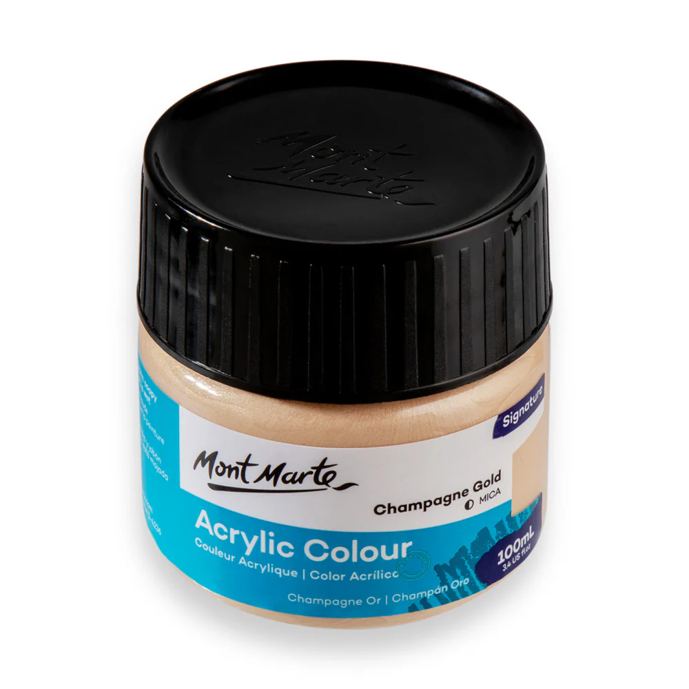 Mont Marte Acrylic Colour Paint 100ml Champagne Gold image 2