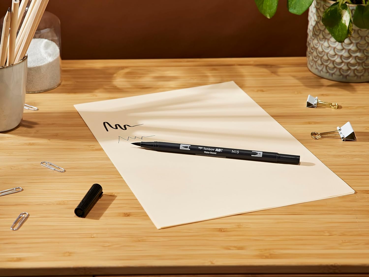 Tombow Dual Brush Pen,Abt,N15 (Ab-Tn15),Black image 3