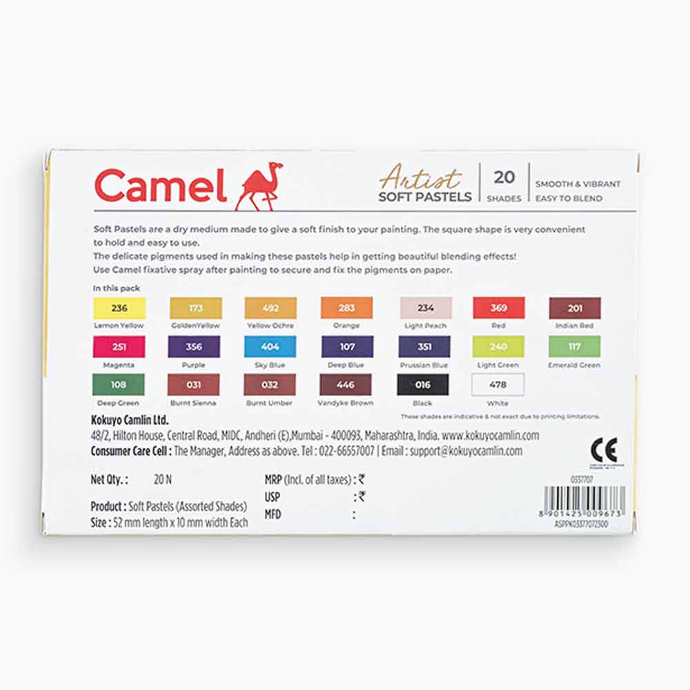 Camel Artist Soft Pastels 20 Shades image 6