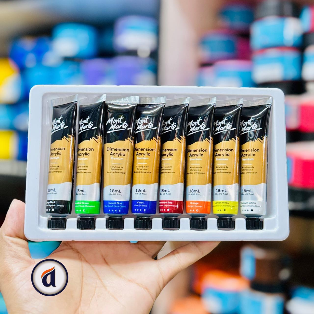 Mont Marte Dimension Acrylic Intro Set 8pc x 18ml image 2