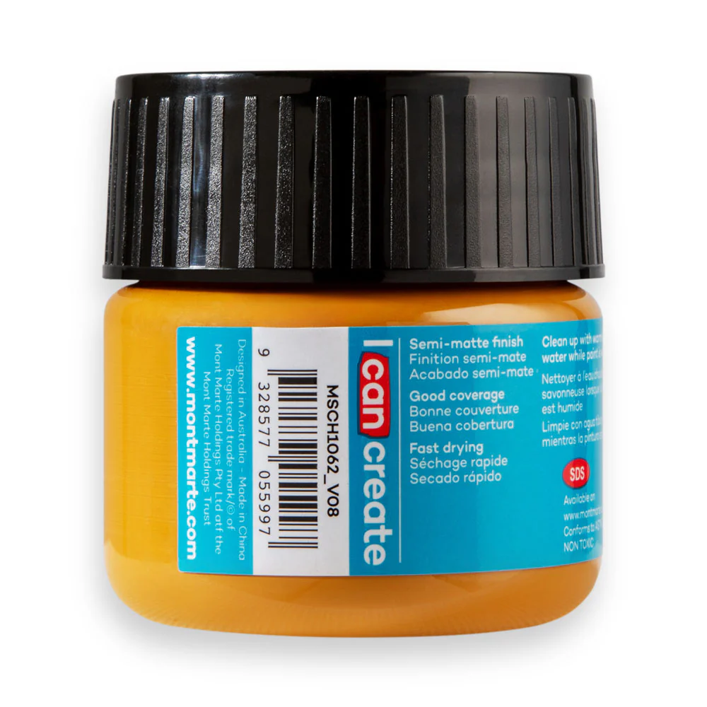 Mont Marte Acrylic Colour Paint 100ml Raw Sienna image 3